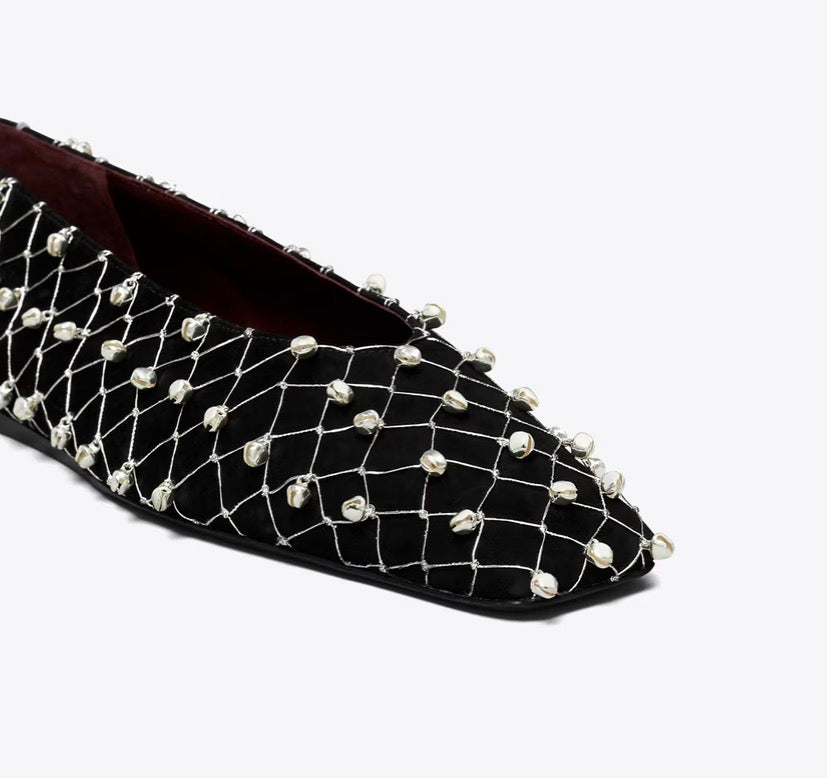 TORY BURCH BELL FLAT   -  Perfect Black