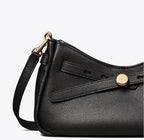 TORY BURCH ROMY ZIP TOP CROSSBODY  -  black