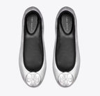 TORY BURCH REVA TRAVEL BALLET  -  Silver