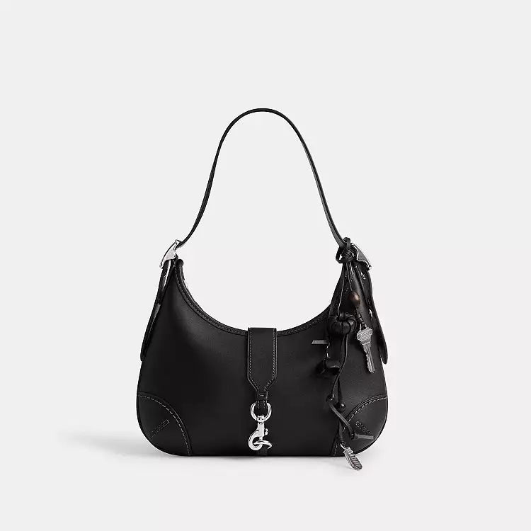 Coach Heritage Bag Charm - Silver/ Black