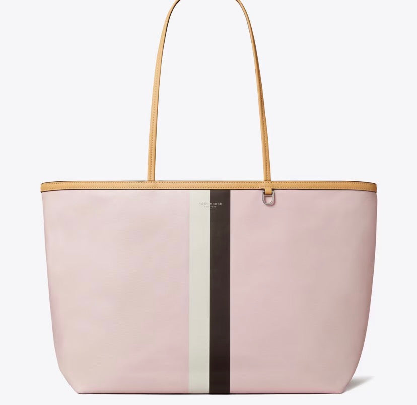 TORY BURCH RACER TOTE  -  rose mist