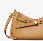 TORY BURCH ROMY ZIP TOP CROSSBODY  -  tiramisu