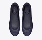 TORY BURCH REVA TRAVEL BALLET  -  NEW NAVY