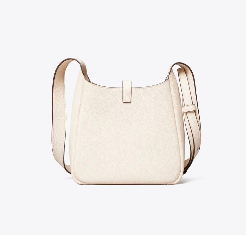 TORY BURCH MILLER SWING CROSSBODY BAG  -  light cream