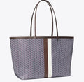TORY BURCH RACER TOTE  -  blue printed