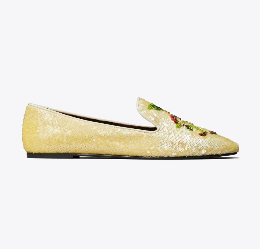 TORY BURCH SMOKING SLIPPER   -  Beige