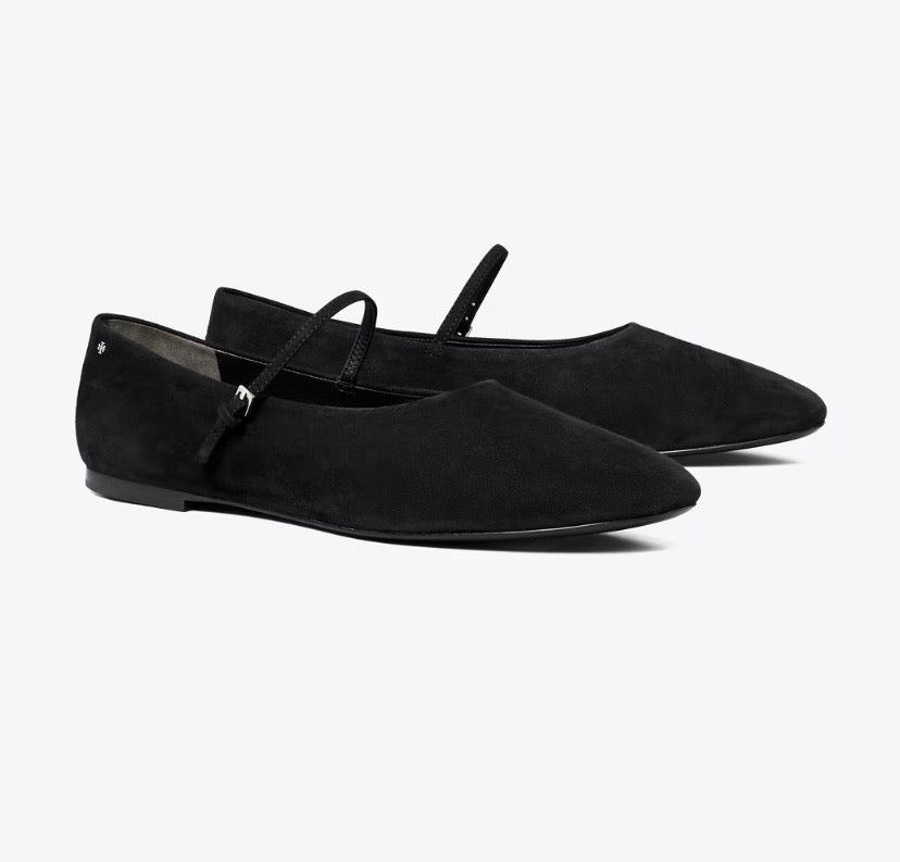 TORY BURCH MARY JANE BALLET  -   Black
