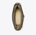TORY BURCH ROMY ZIP TOP CROSSBODY  -  wild mushroom