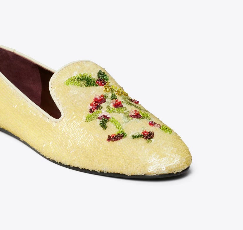 TORY BURCH SMOKING SLIPPER   -  Beige