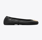 TORY BURCH REVA TRAVEL BALLET  -  Perfect Black / Gold