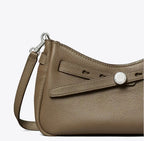 TORY BURCH ROMY ZIP TOP CROSSBODY  -  wild mushroom