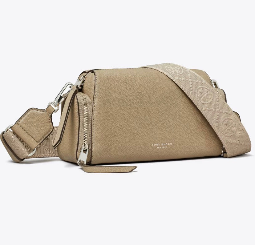 TORY BURCH PERRY VOYAGER CROSSBODY BAG  -  soft cement