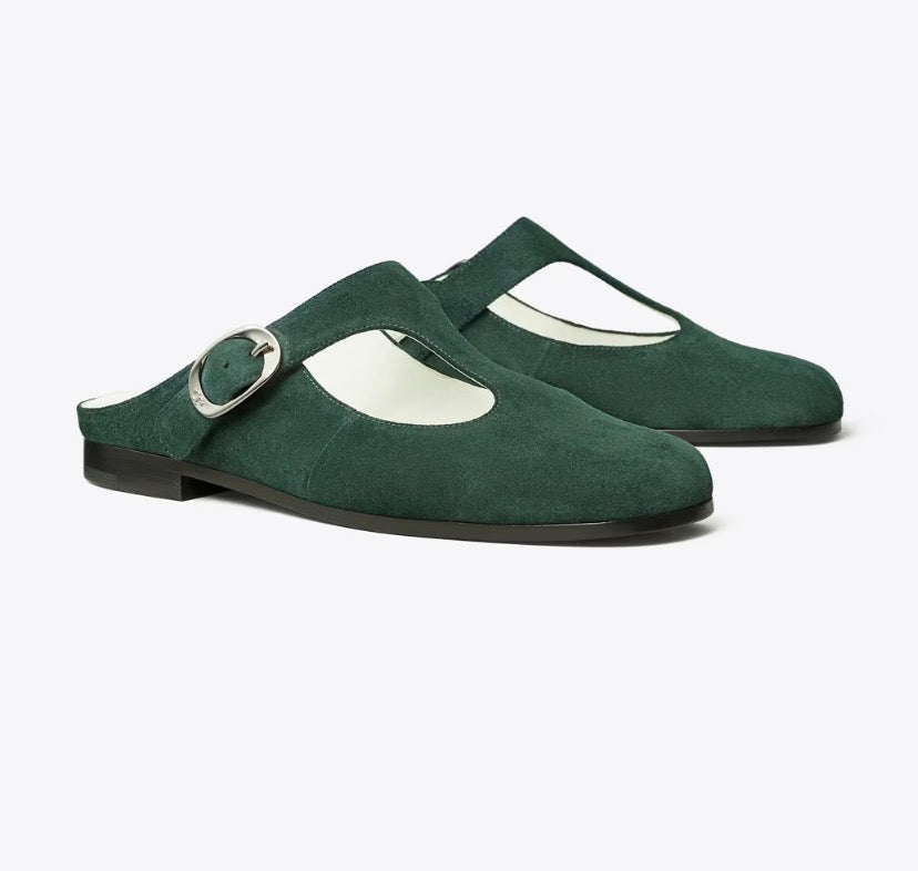TORY BURCH VIOLET T-STRAP MULE   -  Warm Teal