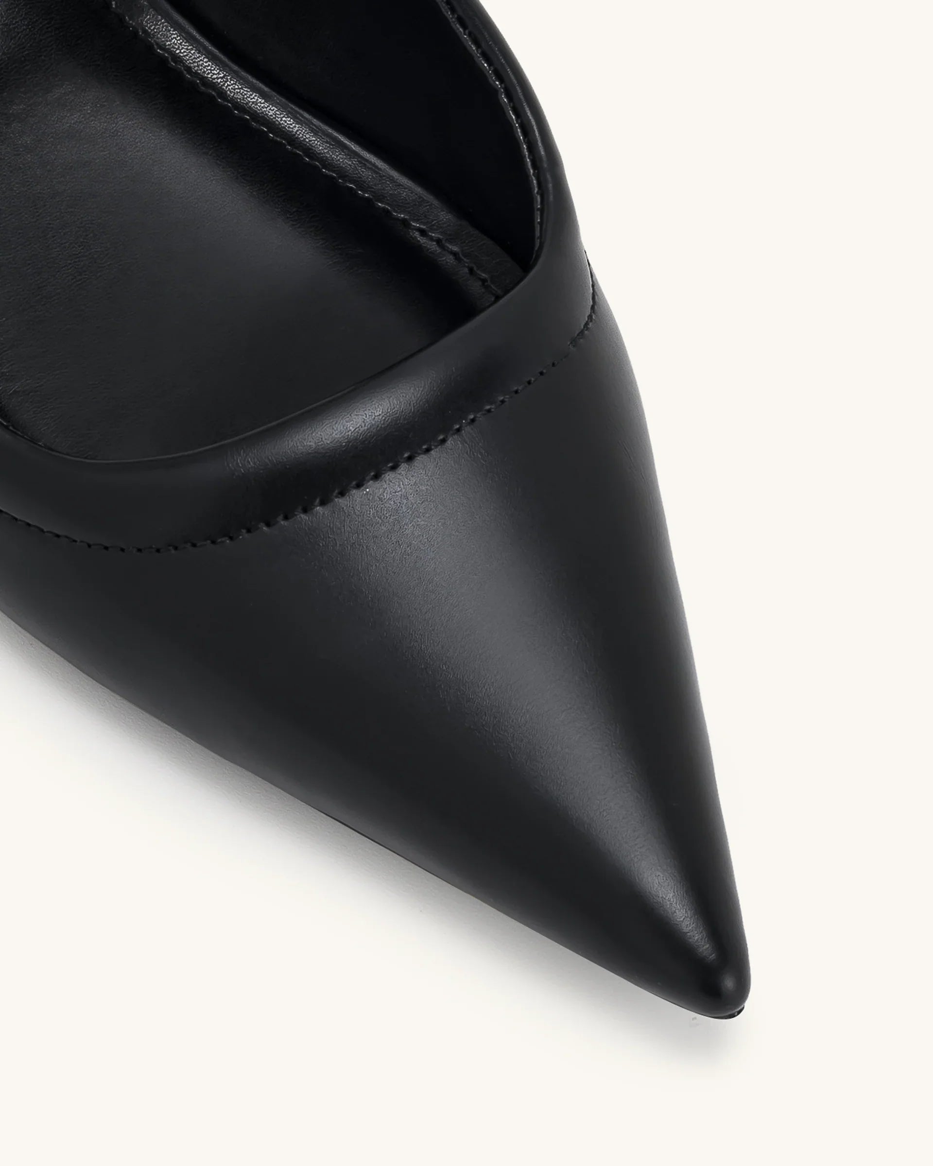 JW PEI Helena Pierced Mules  -  Black