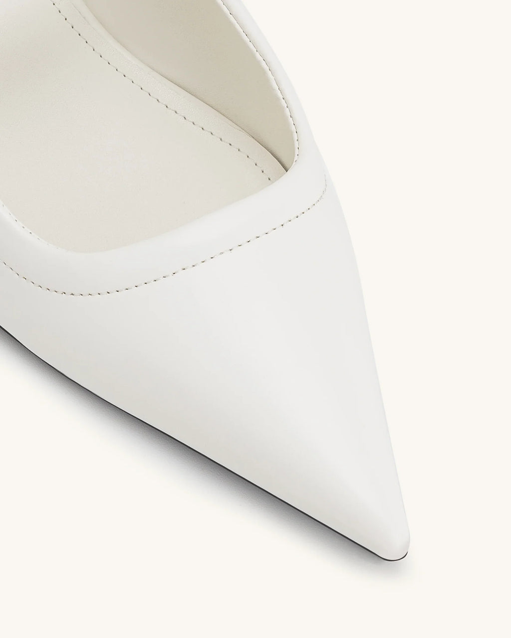 JW PEI Helena Pierced Mules  -  White