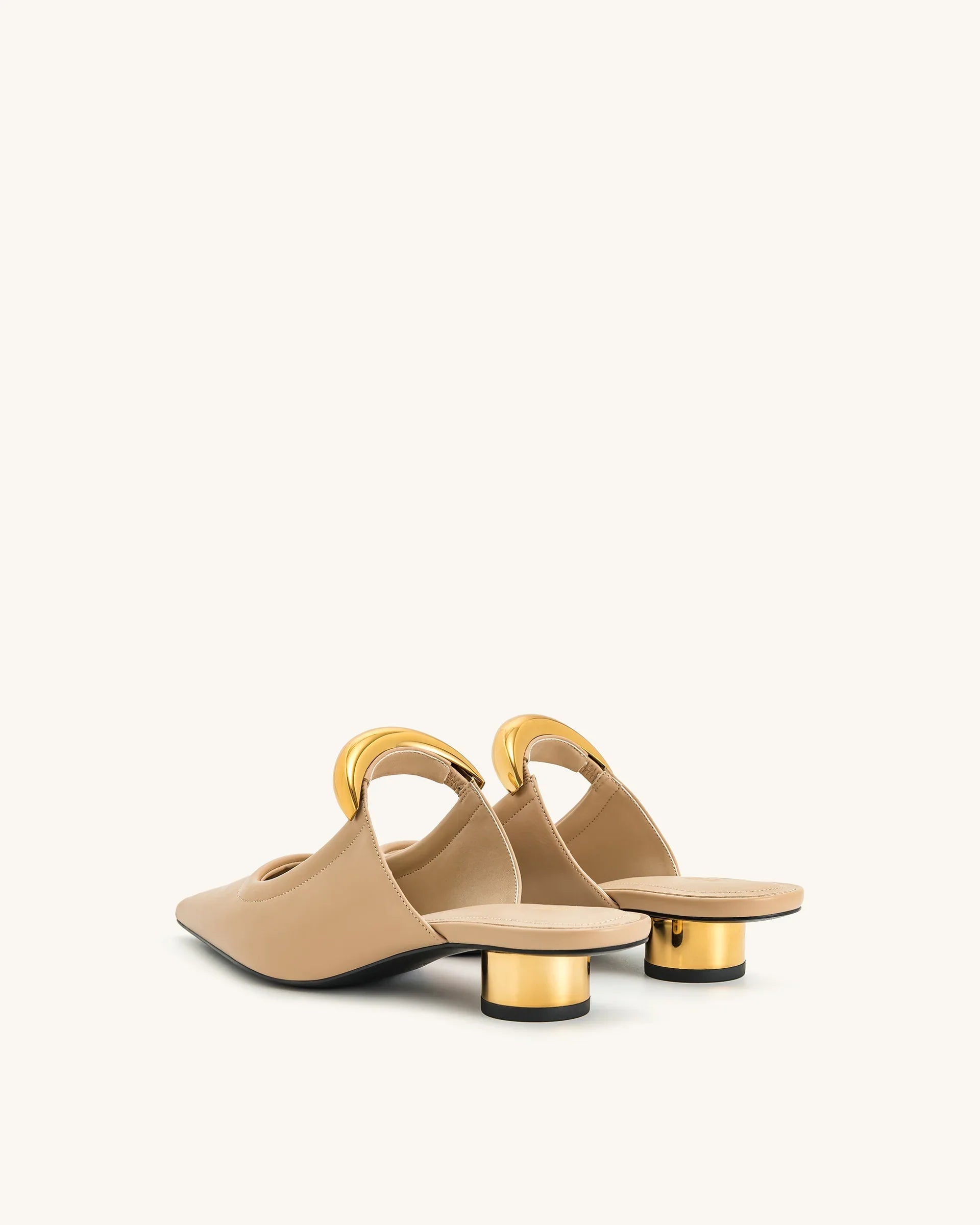 JW PEI Helena Weave Pierced Mules  - Khaki