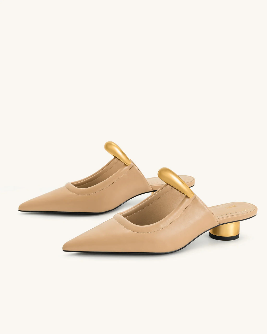 JW PEI Helena Weave Pierced Mules  - Khaki