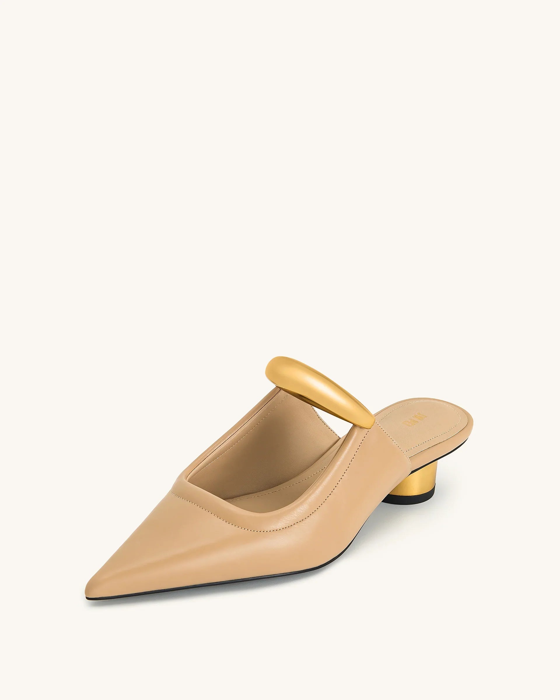 JW PEI Helena Weave Pierced Mules  - Khaki