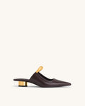 JW PEI Helena Pierced Mules  -  Claret Red