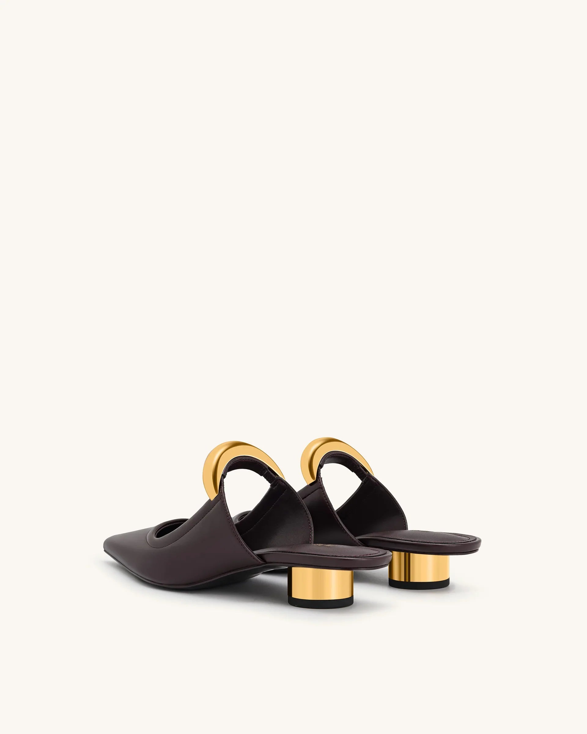 JW PEI Helena Pierced Mules  -  Claret Red