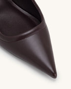 JW PEI Helena Pierced Mules  -  Claret Red