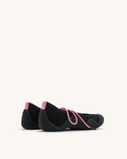 JW PEI Caitlin Lace-up Ballerina Sneakers - Black