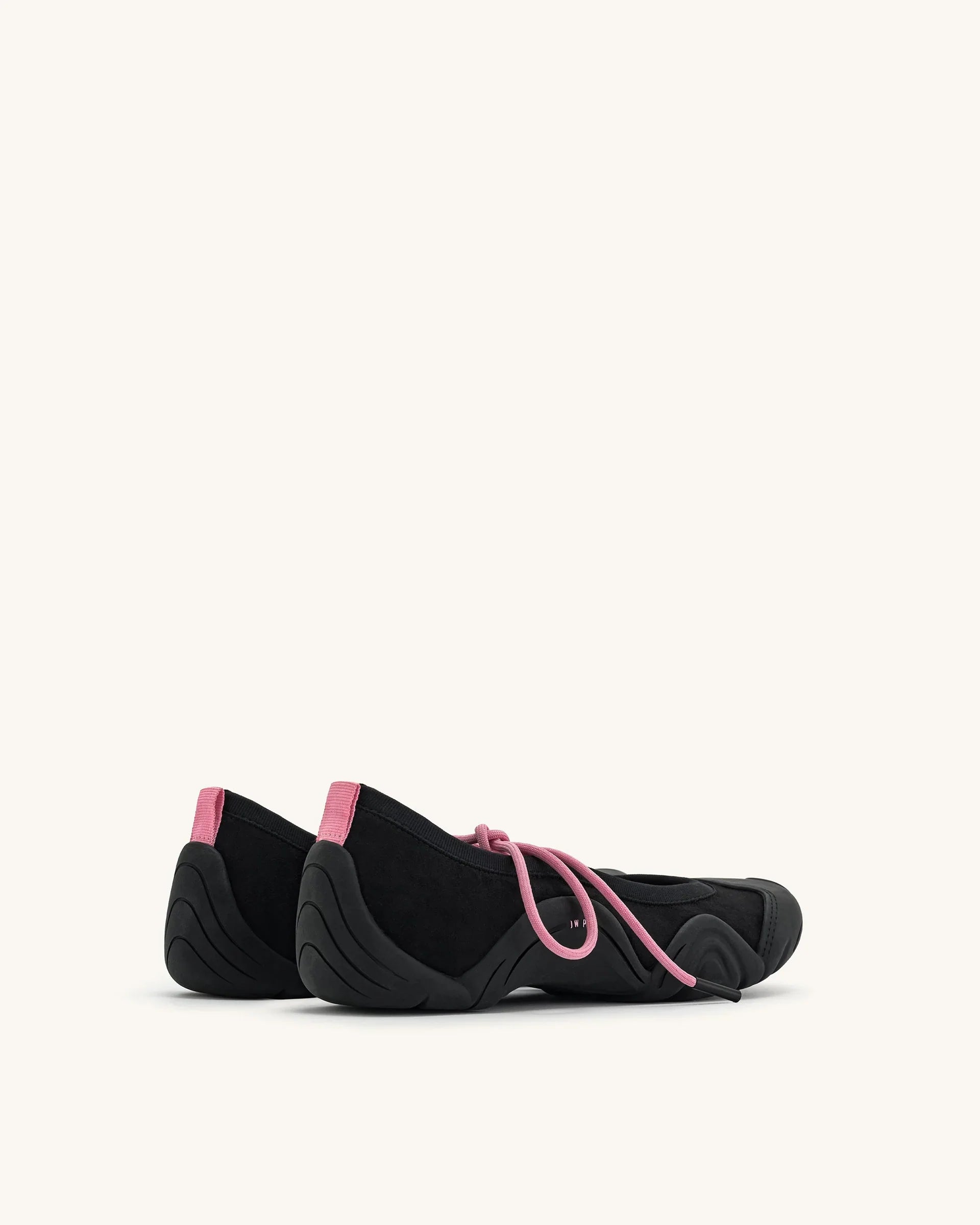 JW PEI Caitlin Lace-up Ballerina Sneakers - Black