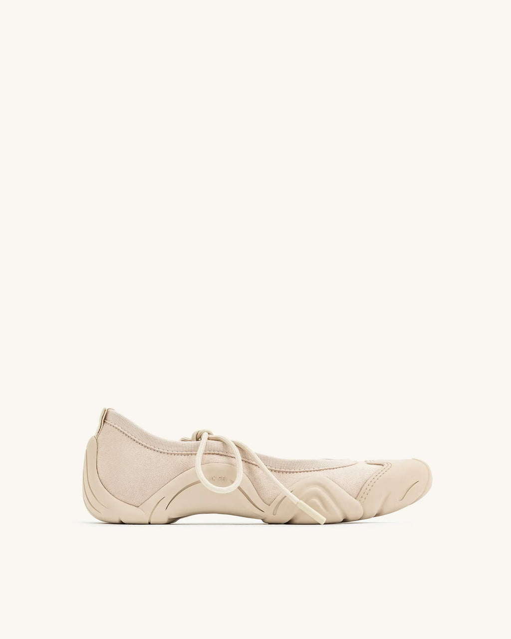 JW PEI Caitlin Lace-up Ballerina Sneakers - Beige