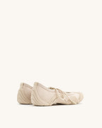 JW PEI Caitlin Lace-up Ballerina Sneakers - Beige