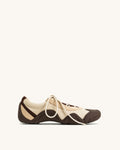 JW PEI Caitlin Lace-up Ballerina Sneakers - Light Brown