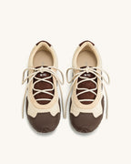 JW PEI Caitlin Lace-up Ballerina Sneakers - Light Brown