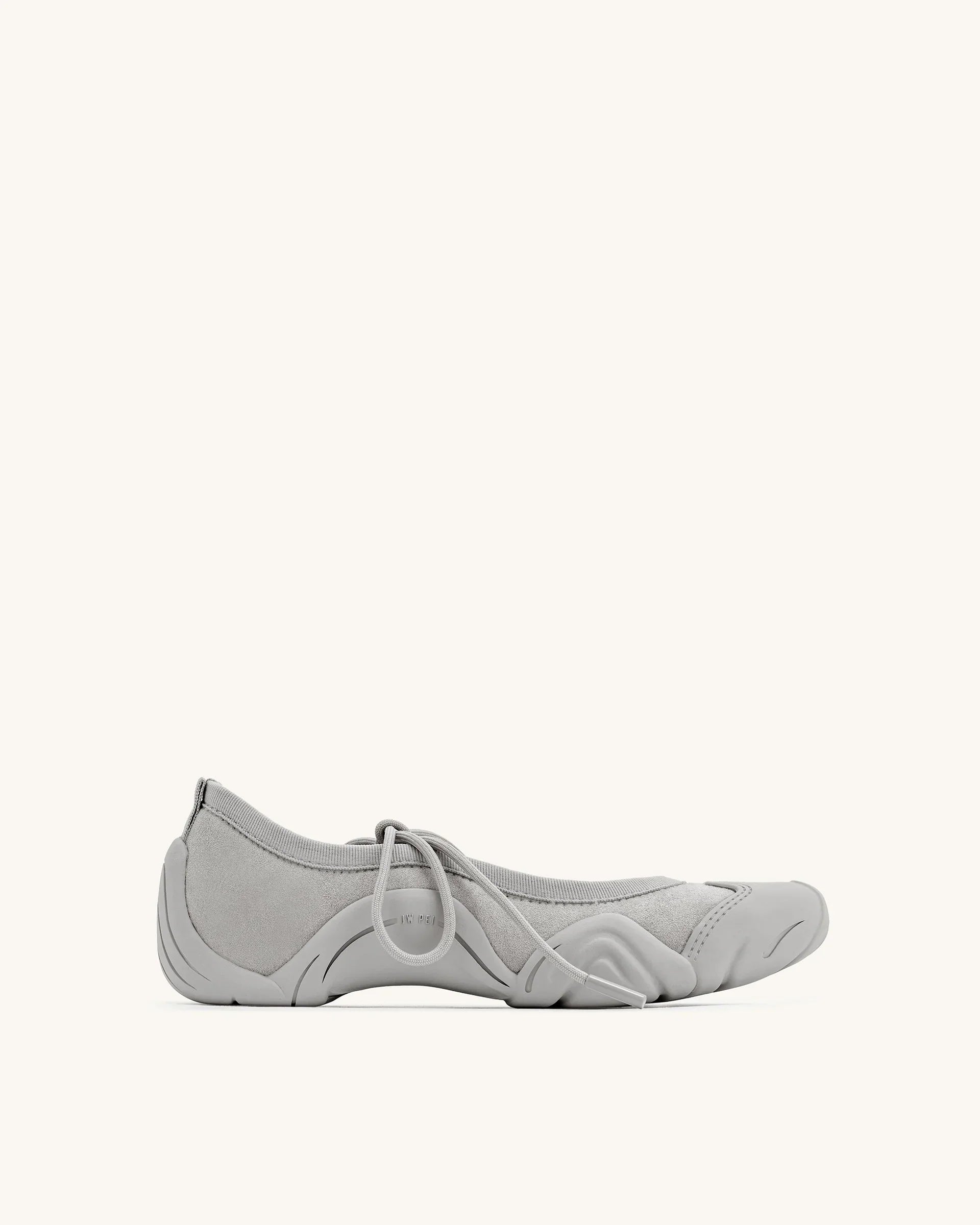 JW PEI Caitlin Lace-up Ballerina Sneakers - Grey