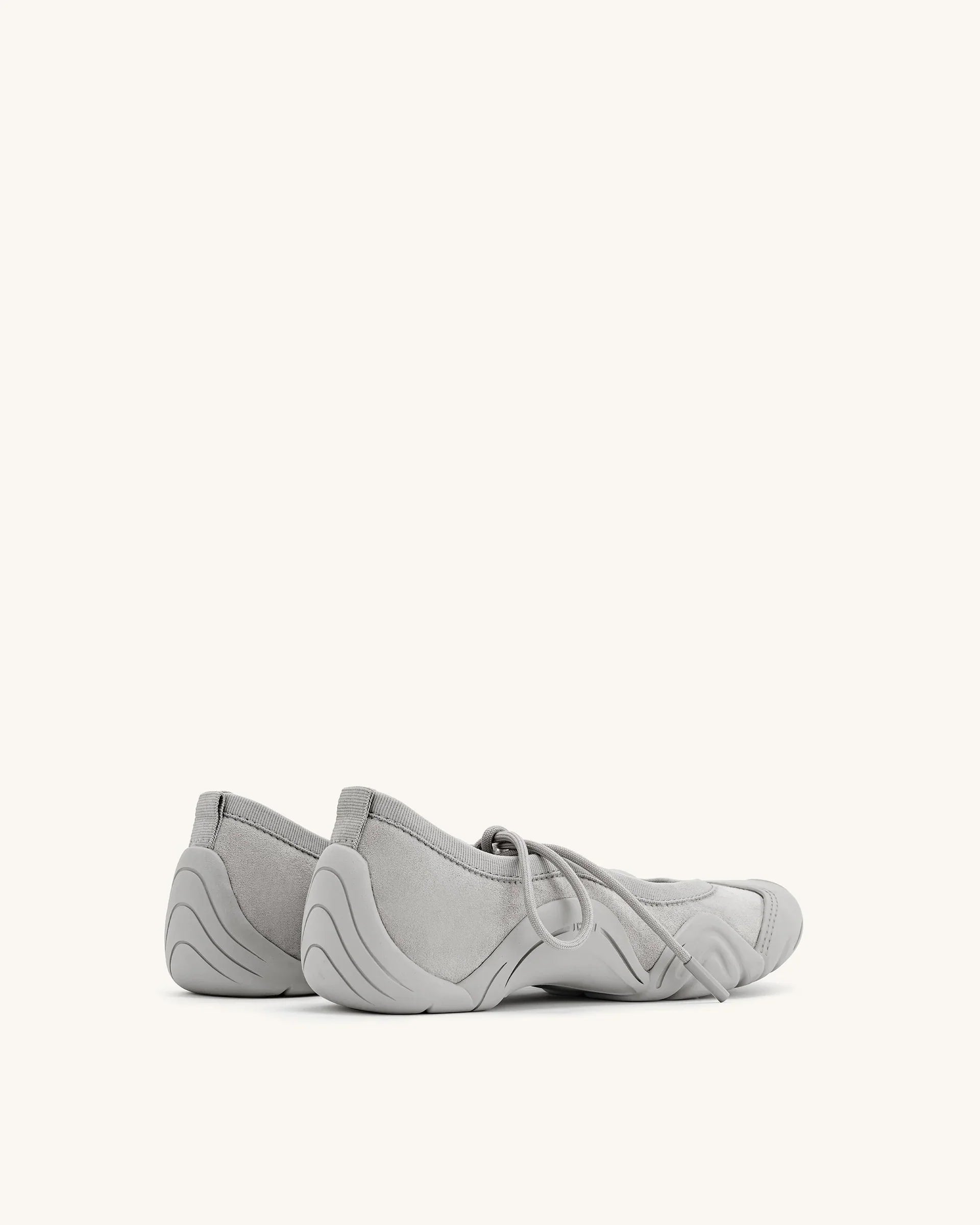 JW PEI Caitlin Lace-up Ballerina Sneakers - Grey
