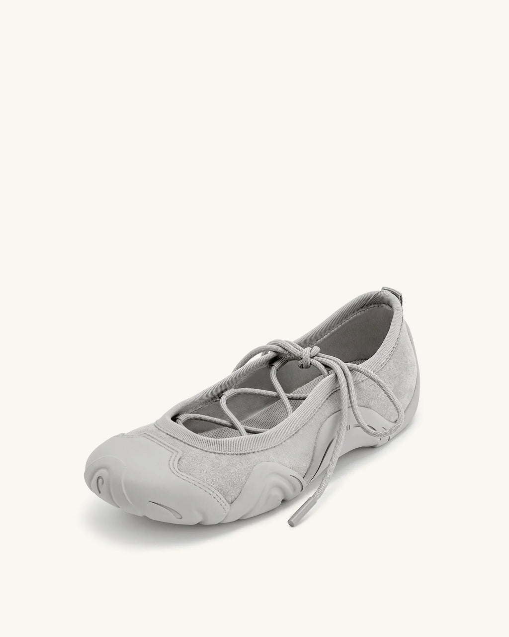 JW PEI Caitlin Lace-up Ballerina Sneakers - Grey
