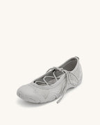 JW PEI Caitlin Lace-up Ballerina Sneakers - Grey