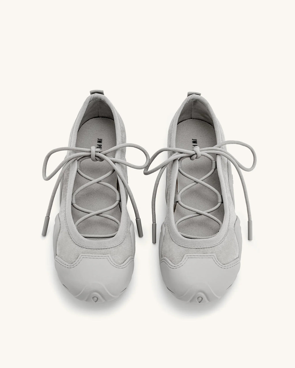 JW PEI Caitlin Lace-up Ballerina Sneakers - Grey