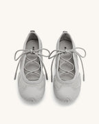 JW PEI Caitlin Lace-up Ballerina Sneakers - Grey