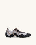 JW PEI Caitlin Faux Suede Lace-up Ballerina Sneakers - Grey Mix