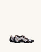 JW PEI Caitlin Faux Suede Lace-up Ballerina Sneakers - Grey Mix