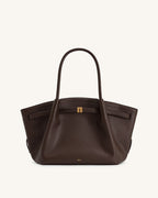 JW PEI Hana Medium Tote Bag - Dark Brown