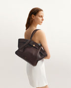 JW PEI Hana Medium Tote Bag - Dark Brown