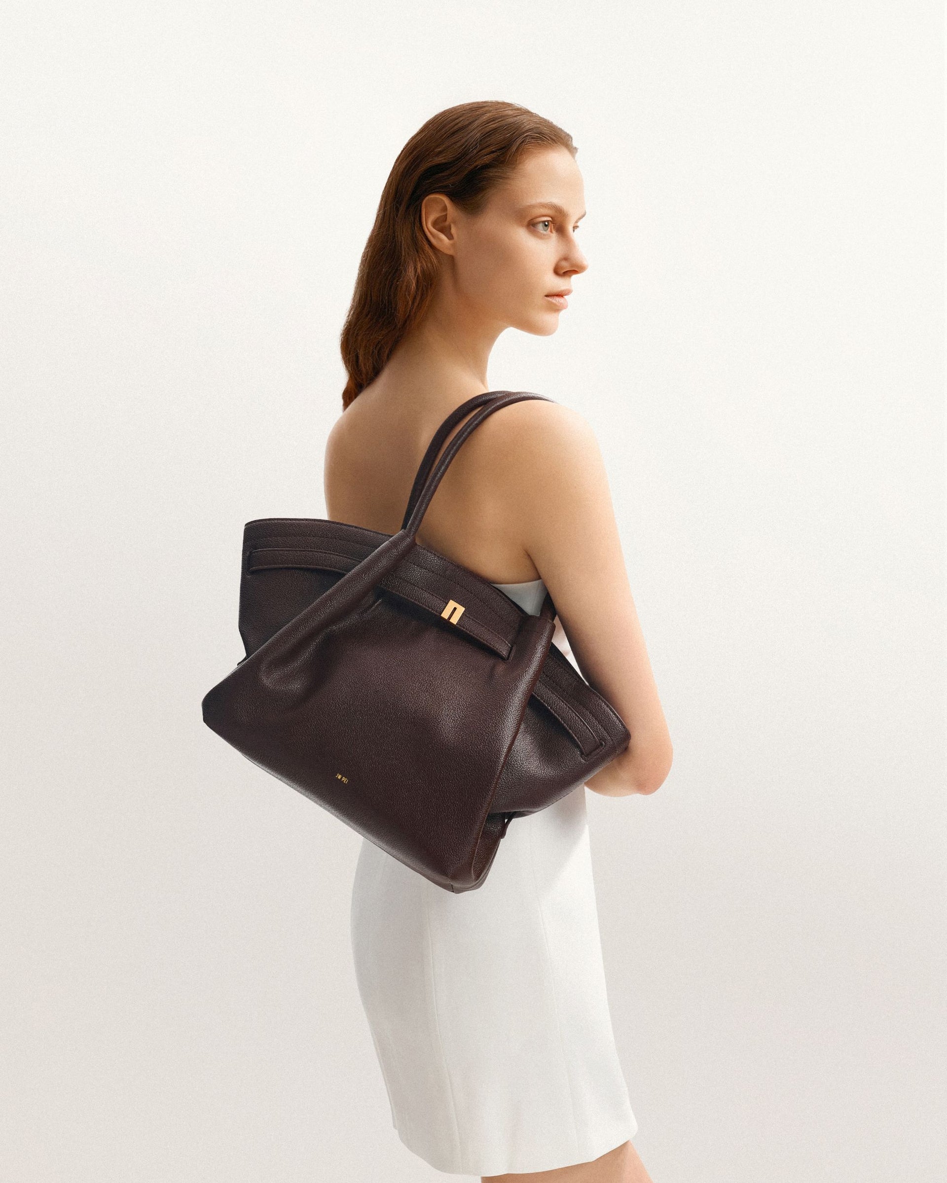 JW PEI Hana Medium Tote Bag - Dark Brown