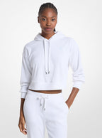 Michael Kors Ribbed Knit Hoodie-WHITE