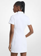 Michael Kors Carson Denim Mini Dress-OPTIC WHITE