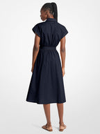 Michael Kors Cotton Poplin Midi Dress-MIDNIGHTBLUE