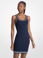 Michael Kors Textured Knit Mini Dress-MIDNIGHTBLUE