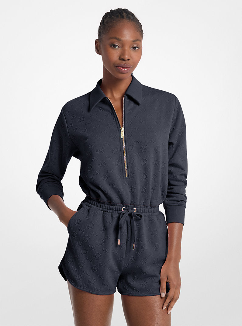 Michael Kors Logo Jacquard Romper-MIDNIGHTBLUE