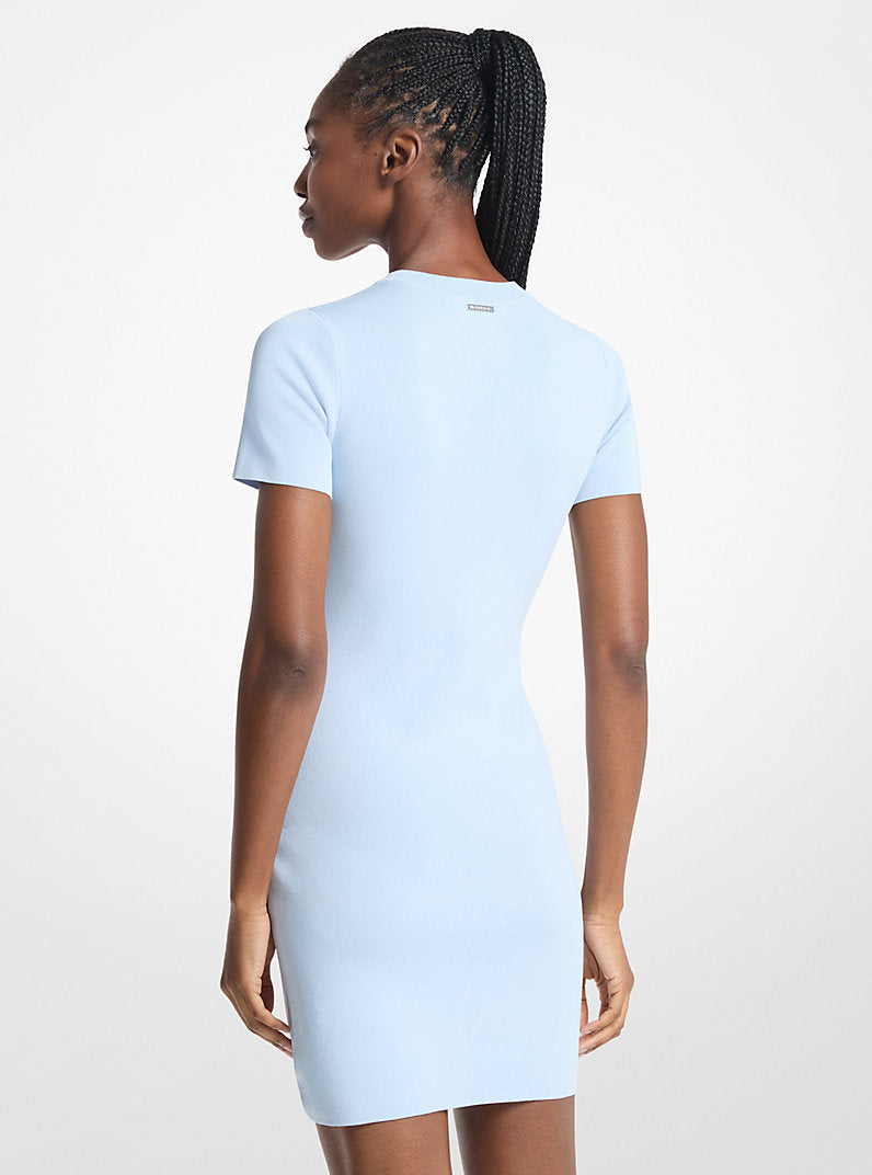 Michael Kors Viscose Blend Mini Dress-PASTEL BLUE