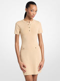Michael Kors Viscose Blend Mini Dress-BUFF