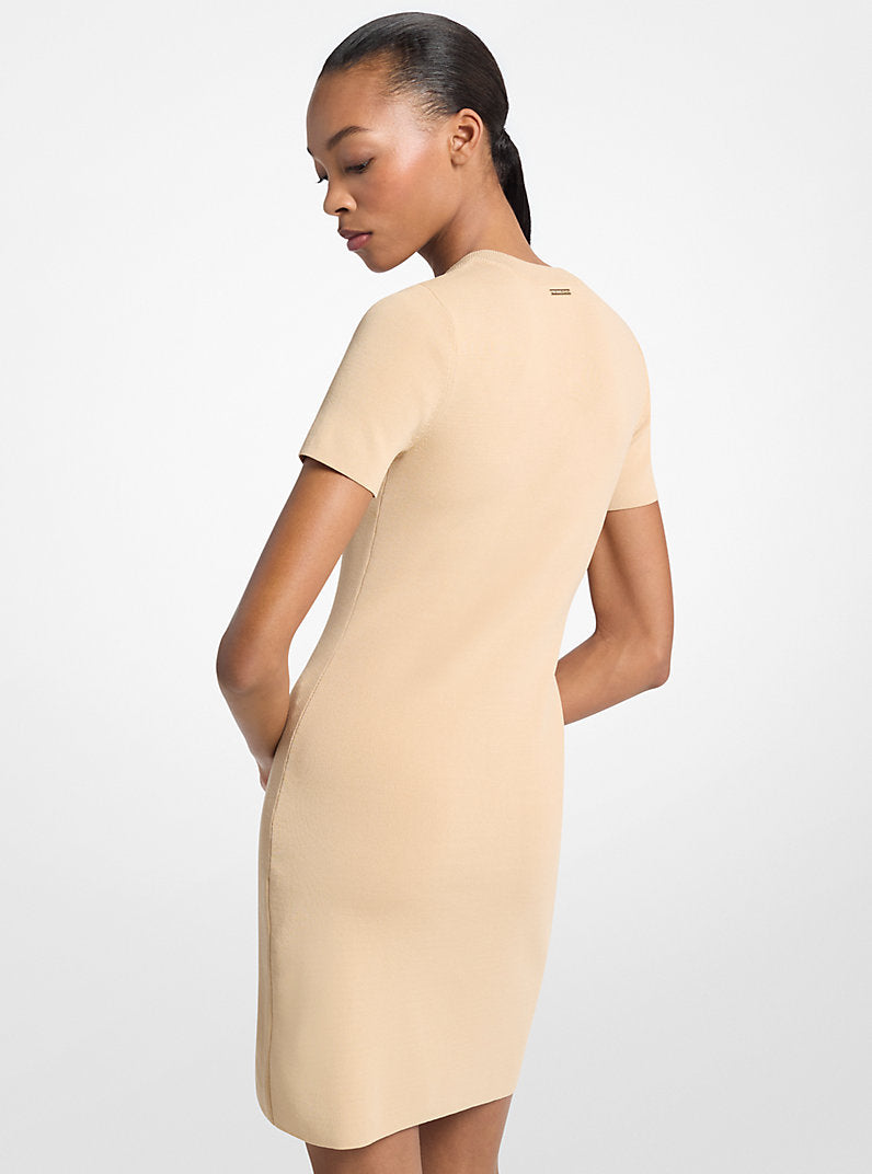 Michael Kors Viscose Blend Mini Dress-BUFF